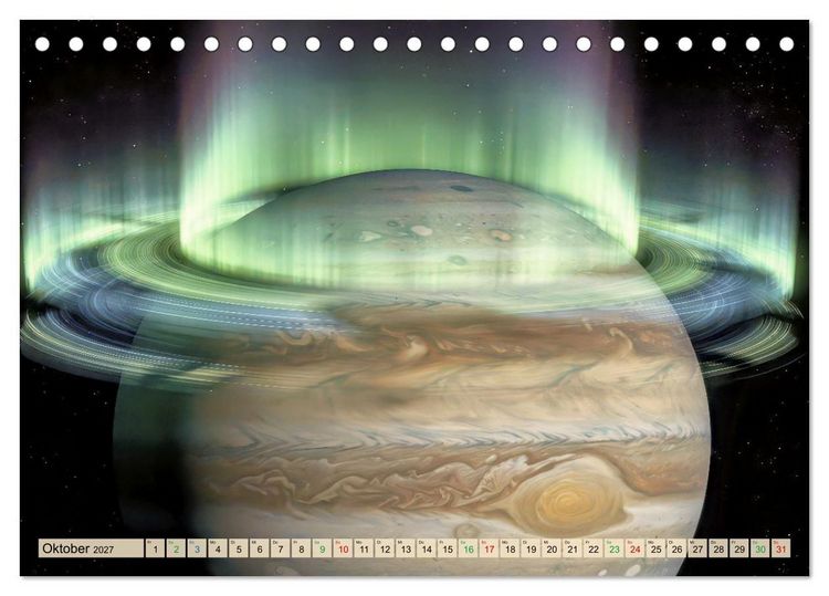Produktbild: Jupiter, Motive inspiriert vom gr&ouml;&szlig;ten Planeten unseres Sonnensystems (Tischkalender 2027 DIN A5 quer), CALVENDO Monatskalender