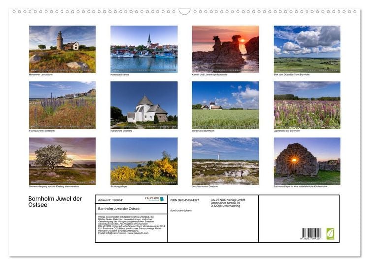 Produktbild: Bornholm Juwel der Ostsee (Wandkalender 2026 DIN A2 quer), CALVENDO Monatskalender