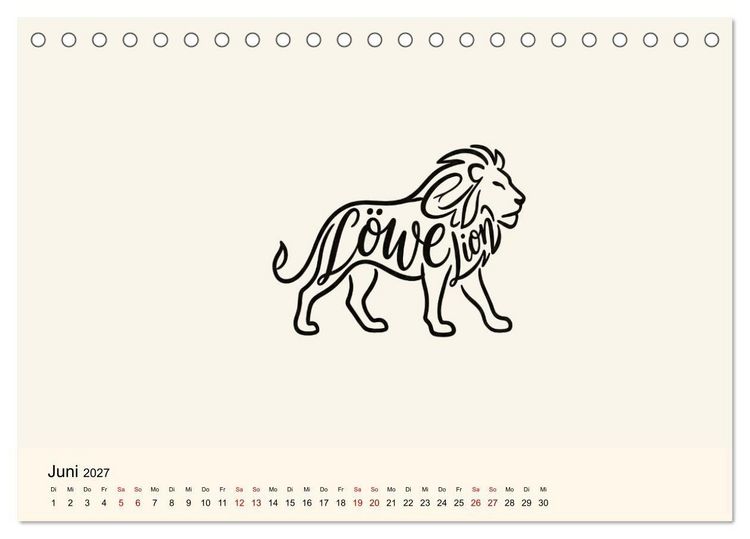 Produktbild: Buchstabentiere (Tischkalender 2027 DIN A5 quer), CALVENDO Monatskalender