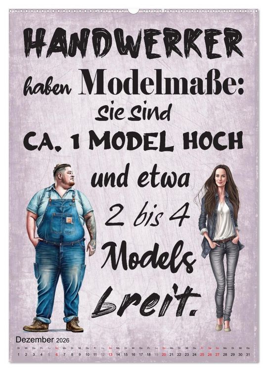 Produktbild: Handwerker Spr&uuml;che (hochwertiger Premium Wandkalender 2026 DIN A2 hoch), Kunstdruck in Hochglanz