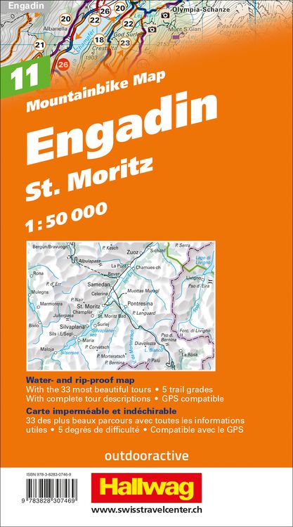 Produktbild: MTB-Karte 11 Engadin - St. Moritz 1:50.000