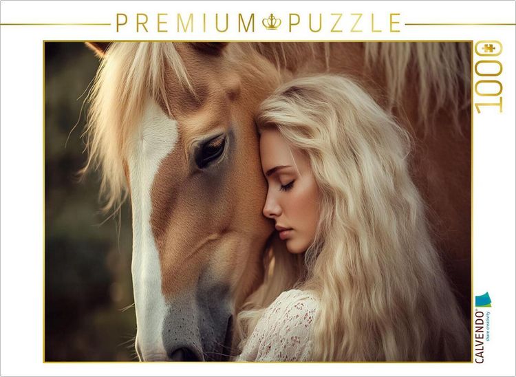 Produktbild: CALVENDO Puzzle Ein Motiv aus dem Kalender Pferde und Seelenspr&uuml;che | 1000 Teile Lege-Gr&ouml;&szlig;e 64x48cm Foto-Puzzle f&uuml;r gl&uuml;ckliche Stunden