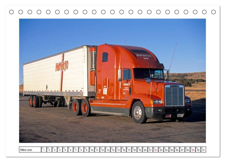 Produktbild: US-Trucks - Auf Achse in Amerika (Tischkalender 2026 DIN A5 quer), CALVENDO Monatskalender