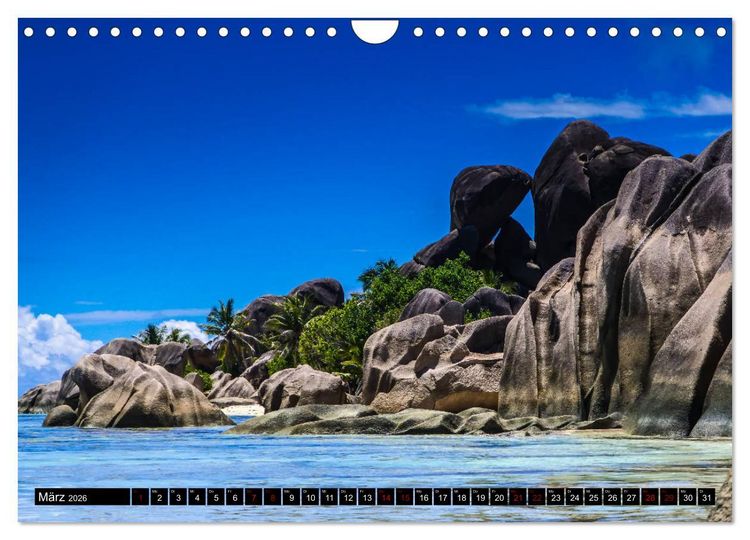 Produktbild: Trauminseln Seychellen (Wandkalender 2026 DIN A4 quer), CALVENDO Monatskalender
