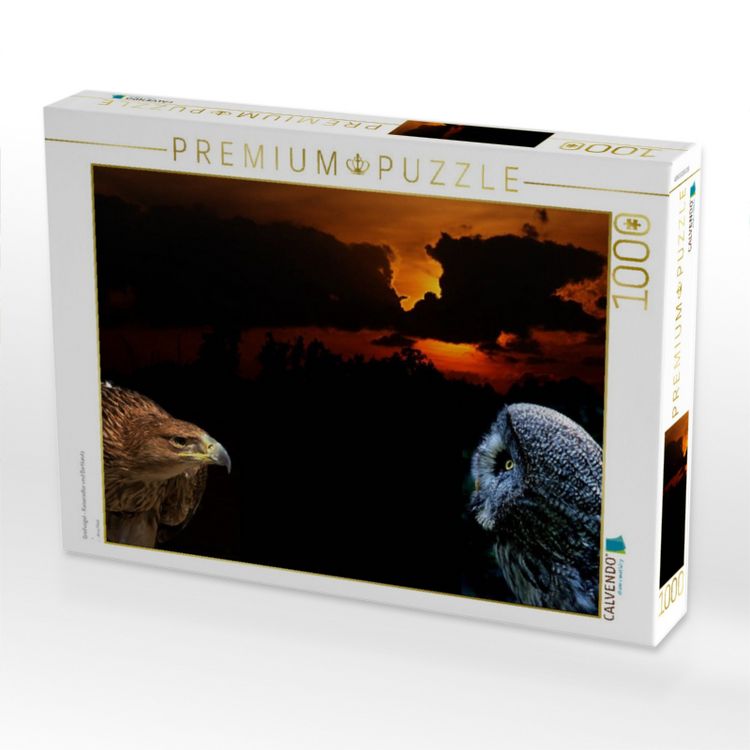 Produktbild: CALVENDO Puzzle Greifv&ouml;gel - Kaiseradler und Bartkautz | 1000 Teile Lege-Gr&ouml;&szlig;e 64x48cm Foto-Puzzle f&uuml;r gl&uuml;ckliche Stunden