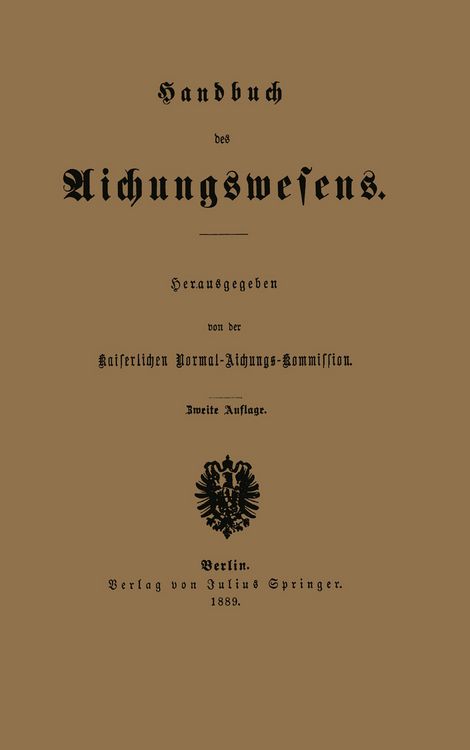 Produktbild: Handbuch des Aichungswesens