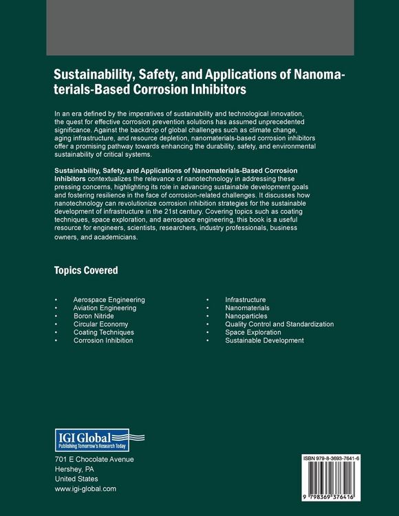Produktbild: Sustainability, Safety, and Applications of Nanomaterials-Based Corrosion Inhibitors