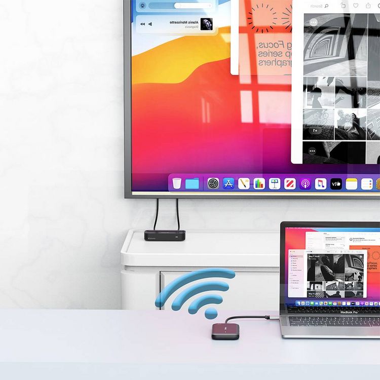 Produktbild: Verbatim WDA-01 "Share My Screen" USB-C&reg; / HDMI Adapter [1x USB-C&reg; - 1x HDMI&reg;] Schwarz, Grau 15 cm