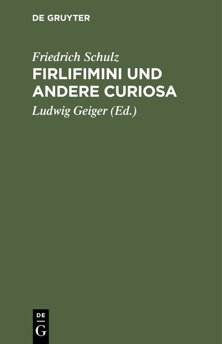 Produktbild: Firlifimini und andere Curiosa