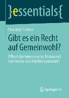 Produktbild: Gibt es ein Recht auf Gemeinwohl?