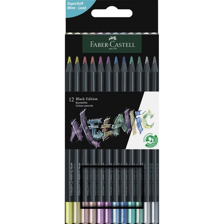 Produktbild: Faber-Castell Buntstifte Black Edition Metallic