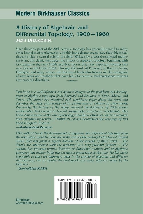 Produktbild: A History of Algebraic and Differential Topology, 1900 - 1960