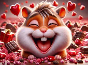 Produktbild: CALVENDO Puzzle Verspielte Hamsterliebe im Reich der S&uuml;&szlig;igkeiten | 2000 Teile Lege-Gr&ouml;&szlig;e 90x67cm Foto-Puzzle f&uuml;r gl&uuml;ckliche Stunden