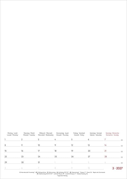 Produktbild: Kreativkalender A4 Notiz 2027
