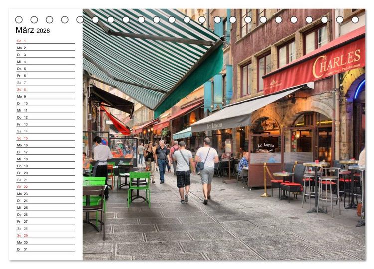 Produktbild: Frankreichs gro&szlig;e St&auml;dte - Lyon (Tischkalender 2026 DIN A5 quer), CALVENDO Monatskalender