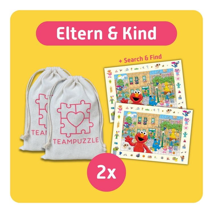 Produktbild: TEAMPUZZLE &ndash; Sesamstra&szlig;e &ndash; 194 Teile &ndash; Kinderpuzzle mit gro&szlig;en & kleinen Teilen