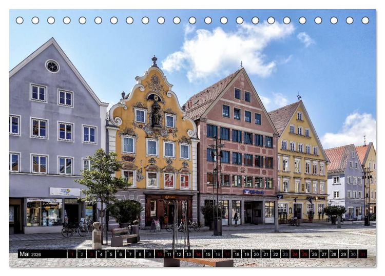 Produktbild: Das Allg&auml;u - Seine malerischen Altst&auml;dte (Tischkalender 2026 DIN A5 quer), CALVENDO Monatskalender