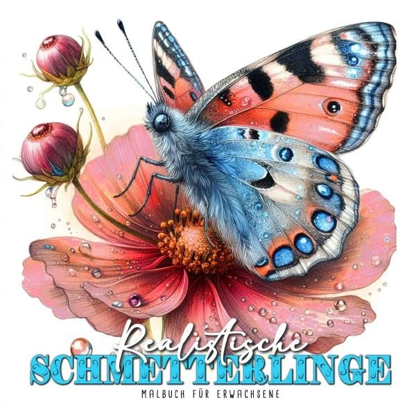 Produktbild: Realistische Schmetterlinge Malbuch f&uuml;r Erwachsene
