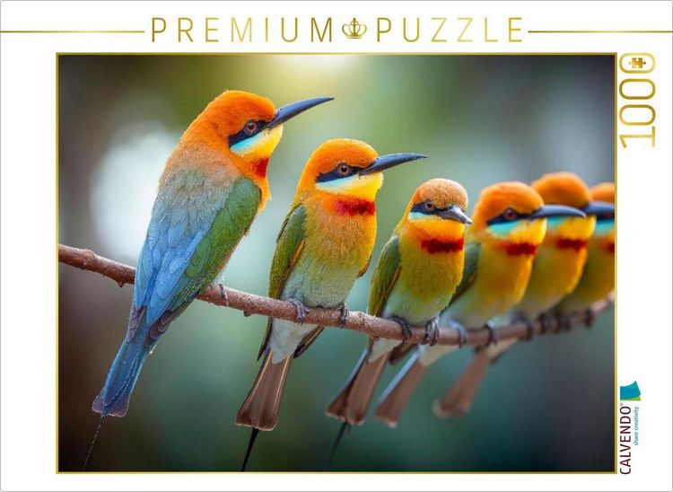 Produktbild: CALVENDO Puzzle Mutter und Jungv&ouml;gel vereint auf dem Ast | 1000 Teile Lege-Gr&ouml;&szlig;e 64x48cm Foto-Puzzle f&uuml;r gl&uuml;ckliche Stunden