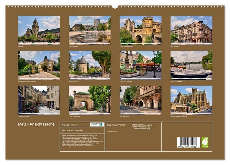 Produktbild: Metz - Ansichtssache (hochwertiger Premium Wandkalender 2026 DIN A2 quer), Kunstdruck in Hochglanz