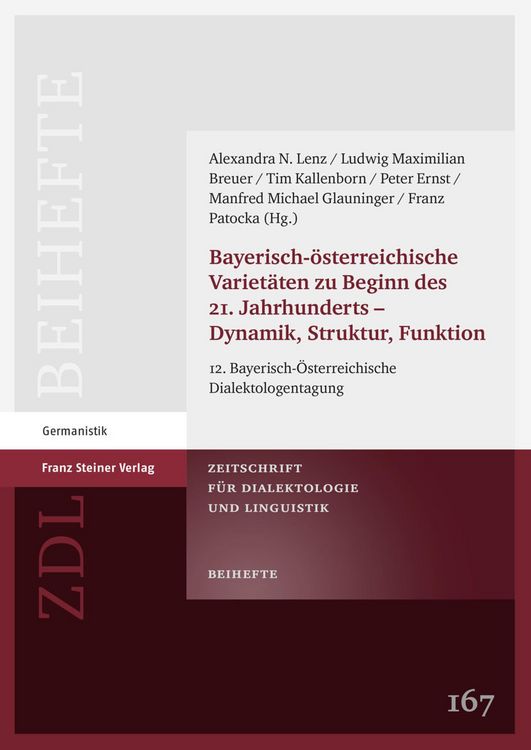 Produktbild: Bayerisch-&ouml;sterreichische Variet&auml;ten zu Beginn des 21. Jahrhunderts - Dynamik, Struktur, Funktion