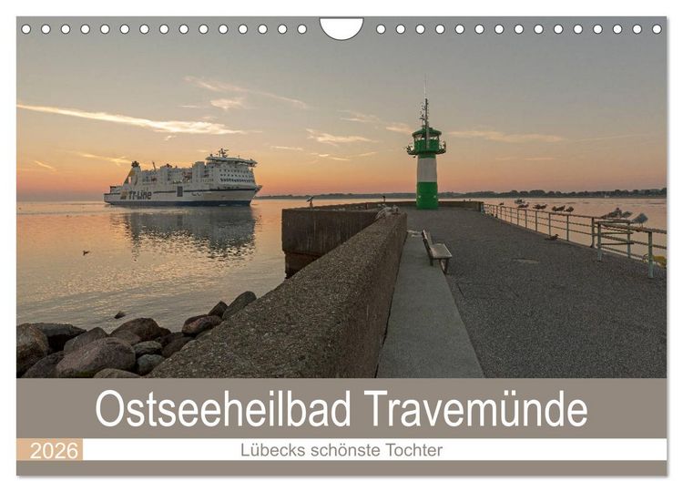 Produktbild: Ostseeheilbad Travem&uuml;nde - L&uuml;becks sch&ouml;nste Tochter (Wandkalender 2026 DIN A4 quer), CALVENDO Monatskalender