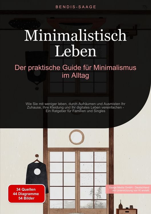 Produktbild: Minimalistisch Leben: Der praktische Guide f&uuml;r Minimalismus im Alltag