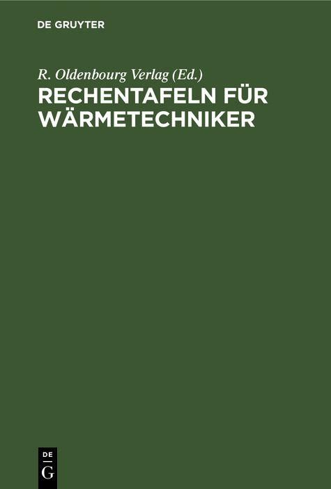Produktbild: Rechentafeln f&uuml;r W&auml;rmetechniker