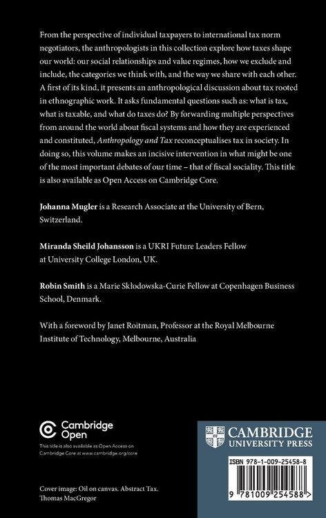Produktbild: Anthropology and Tax