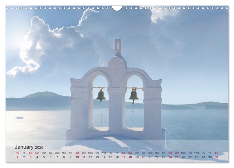 Produktbild: Whispers of Santorini (Wall Calendar 2026 DIN A3 landscape), CALVENDO 12 Month Wall Calendar