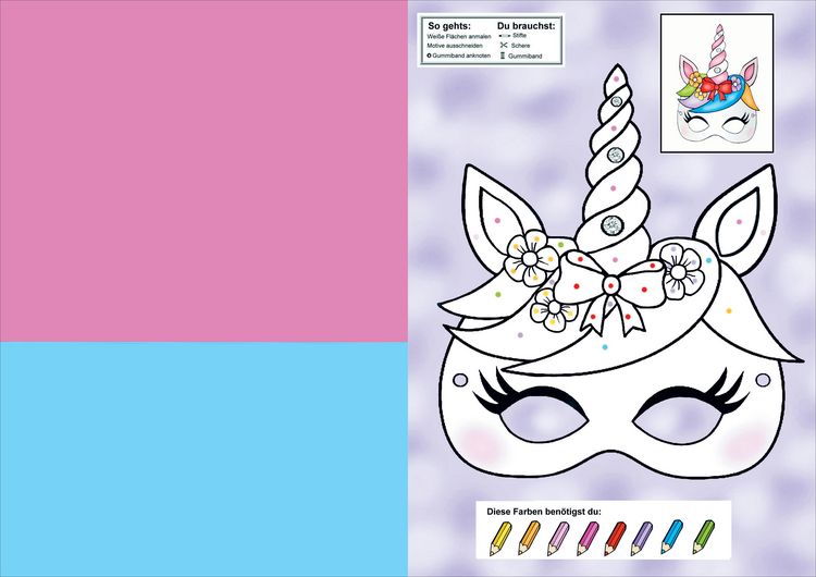 Produktbild: Mein gro&szlig;er Mal- und Ausschneidespa&szlig; mit Pony, Prinzessin und Einhorn