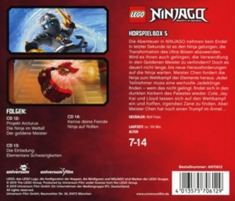 Produktbild: LEGO Ninjago H&ouml;rspielbox.Box.5,3 Audio-CD