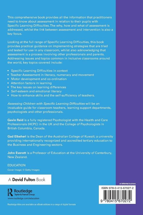 Produktbild: Assessing Children with Specific Learning Difficulties