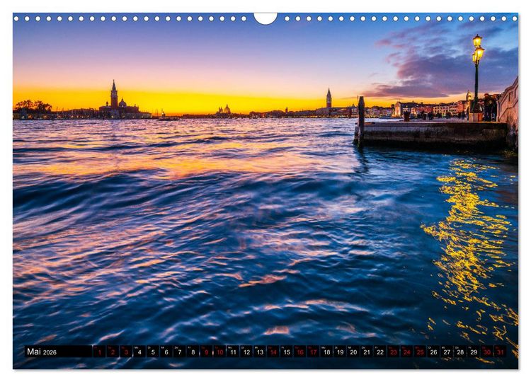 Produktbild: Venedig - Pal&auml;ste, Br&uuml;cken und Kan&auml;le (Wandkalender 2026 DIN A3 quer), CALVENDO Monatskalender