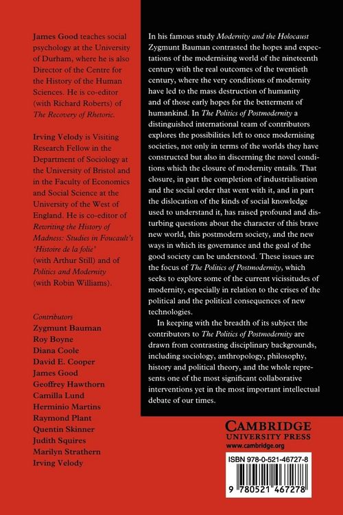 Produktbild: The Politics of Postmodernity