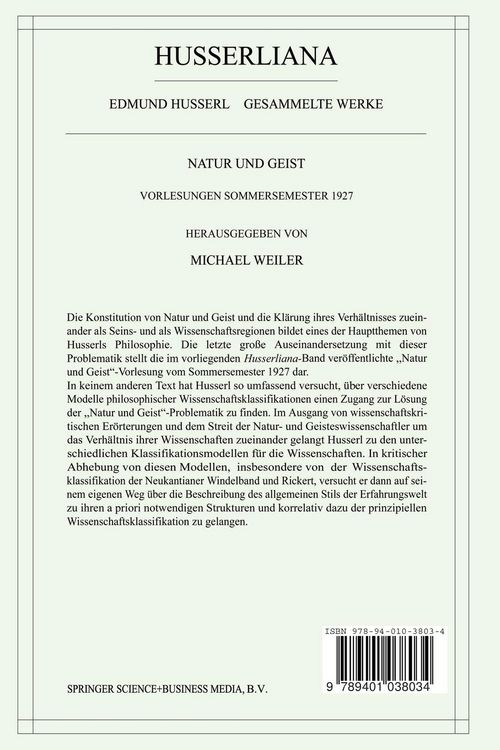 Produktbild: Natur und Geist