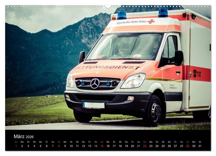 Produktbild: Einsatzfahrzeuge - Bayern (hochwertiger Premium Wandkalender 2026 DIN A2 quer), Kunstdruck in Hochglanz