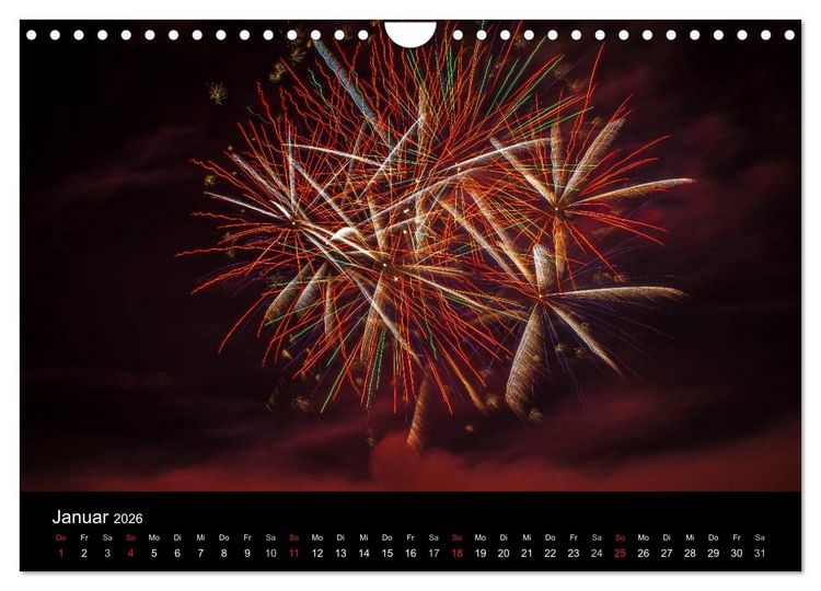 Produktbild: Das Feuerwerk (Wandkalender 2026 DIN A4 quer), CALVENDO Monatskalender