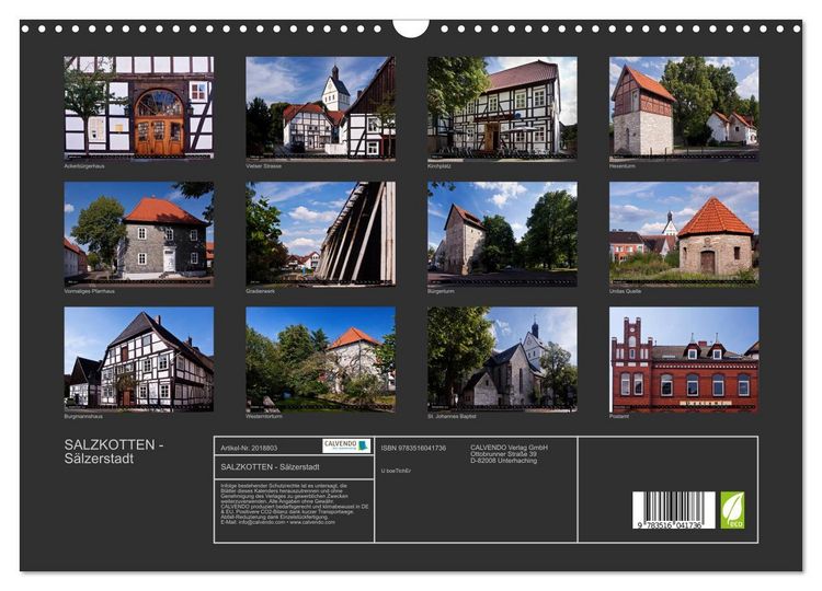 Produktbild: SALZKOTTEN - S&auml;lzerstadt (Wandkalender 2026 DIN A3 quer), CALVENDO Monatskalender