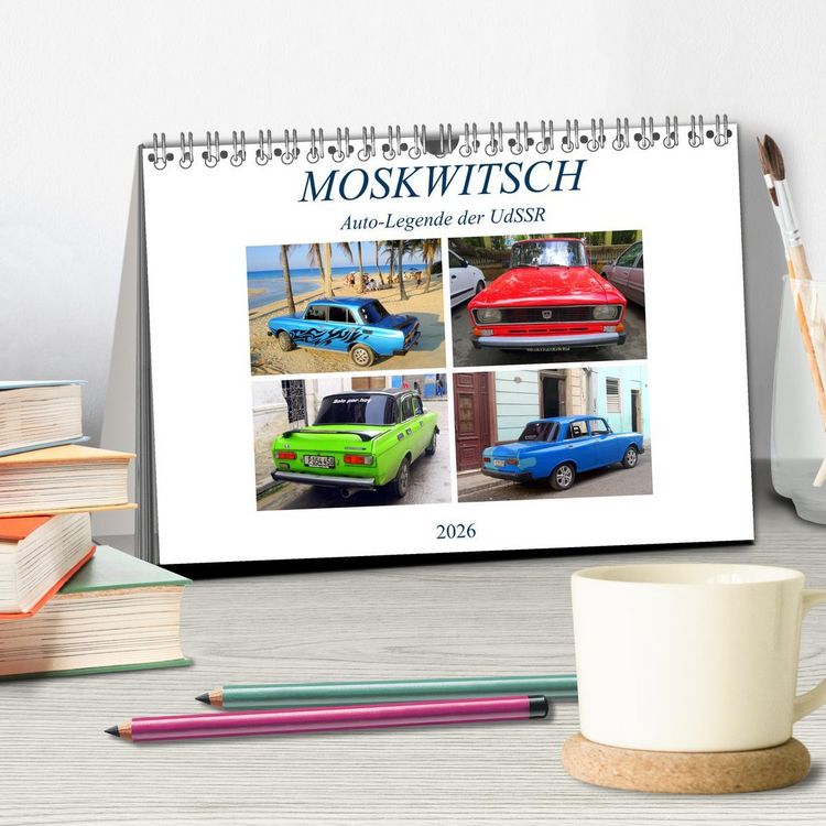 Produktbild: MOSKWITSCH - Auto-Legende der UdSSR (Tischkalender 2026 DIN A5 quer), CALVENDO Monatskalender