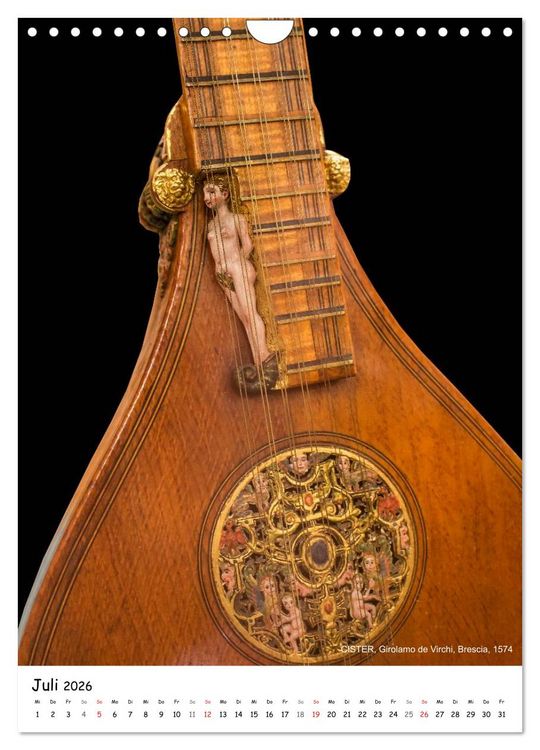 Produktbild: Historische Musikinstrumente (Wandkalender 2026 DIN A4 hoch), CALVENDO Monatskalender