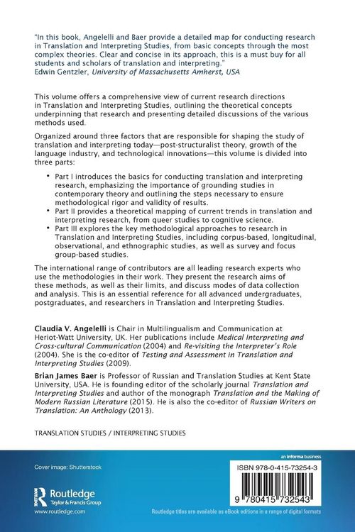 Produktbild: Researching Translation and Interpreting