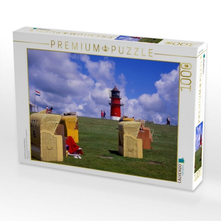 Produktbild: CALVENDO Puzzle Leuchturm am Strand, B&uuml;sum | 1000 Teile Lege-Gr&ouml;&szlig;e 64x48cm Foto-Puzzle f&uuml;r gl&uuml;ckliche Stunden