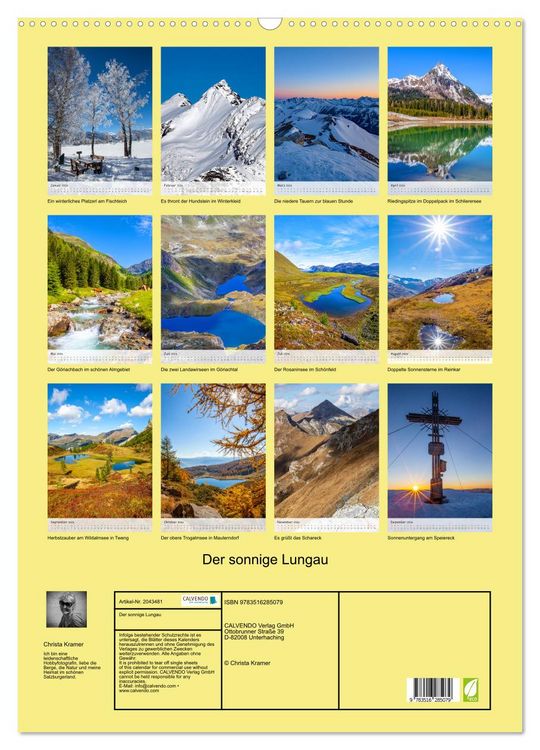 Produktbild: Der sonnige Lungau (Wandkalender 2026 DIN A2 hoch), CALVENDO Monatskalender