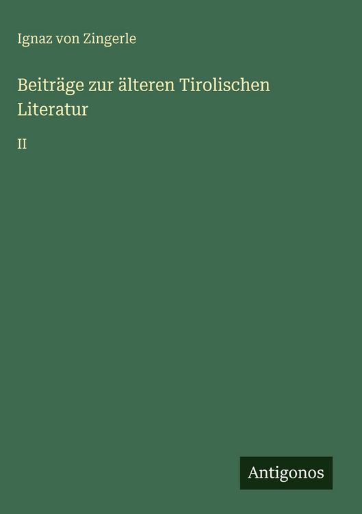 Produktbild: Beitr&auml;ge zur &auml;lteren Tirolischen Literatur