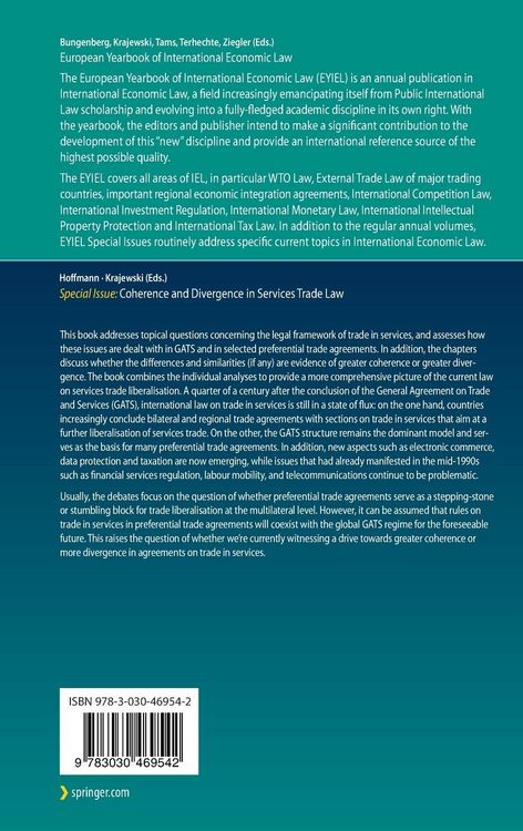 Produktbild: Coherence and Divergence in Services Trade Law