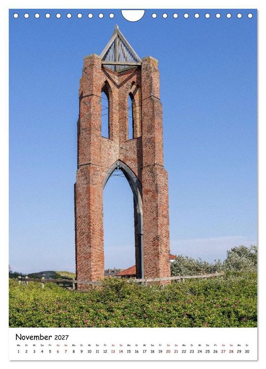 Produktbild: Ostfriesland - Windm&uuml;hlen, Leuchtt&uuml;rme und Meer (Wandkalender 2027 DIN A4 hoch), CALVENDO Monatskalender