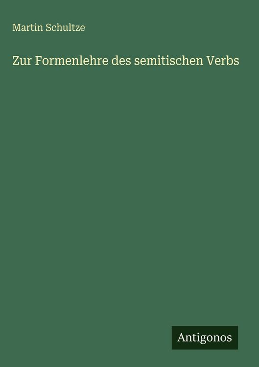 Produktbild: Zur Formenlehre des semitischen Verbs