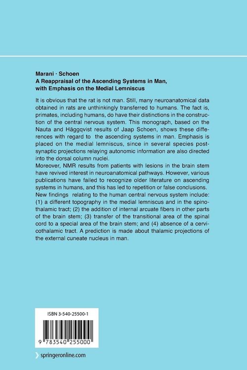 Produktbild: A Reappraisal of the Ascending Systems in Man, with Emphasis on the Medial Lemniscus