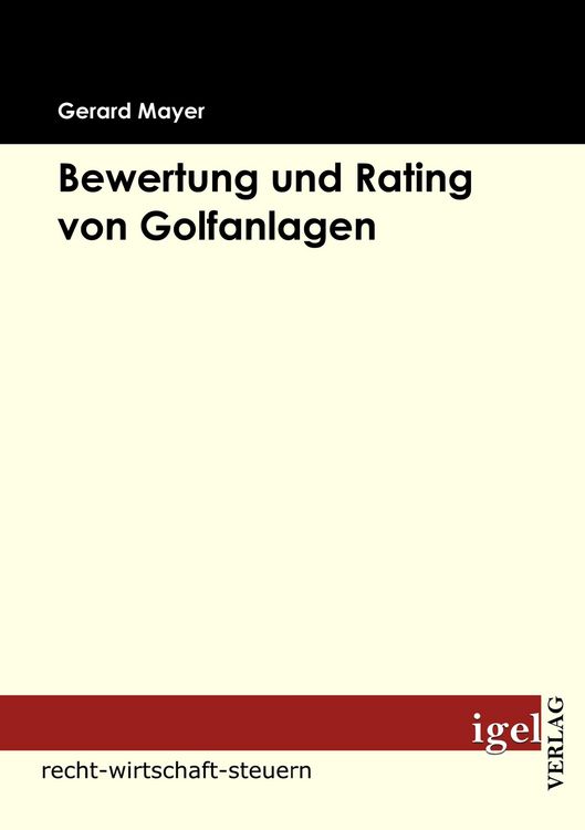 Produktbild: Bewertung und Rating von Golfanlagen